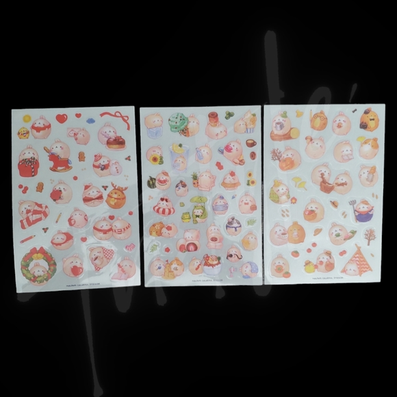 ⭐️3/$18⭐️ Colorful Molang Transparent Sticker Sheets - Picture 3 of 3